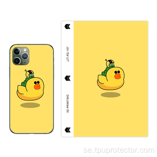 3D Relief Cartoon Sticker Skin Cover för telefon